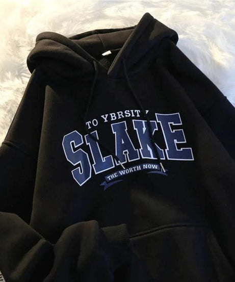 SLAKE Embroidered Oversized Hoodie – Vintage Varsity Streetwear