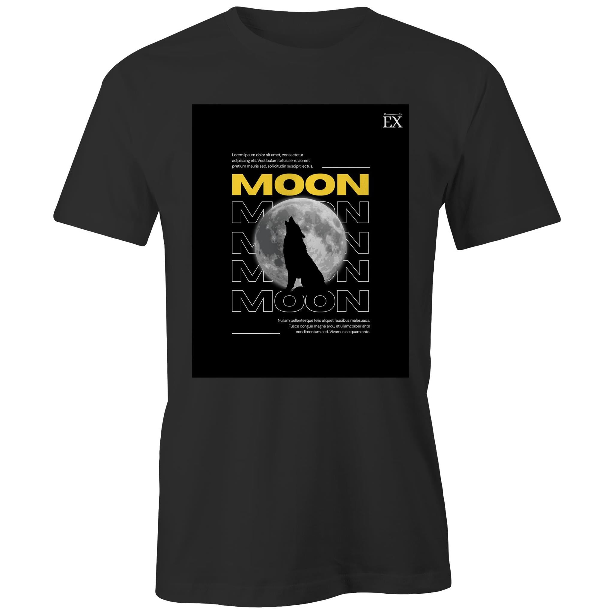 "MOON Howl" Full Moon Graphic T-Shirt – ExceLux Cosmic Series | Men's Classic Tee
