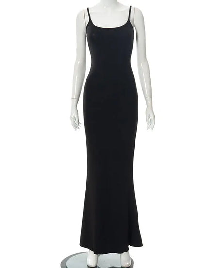 Pure Slim Peach Hip Suspender Long Fishtail Skirt | EXCELUX DRESSES