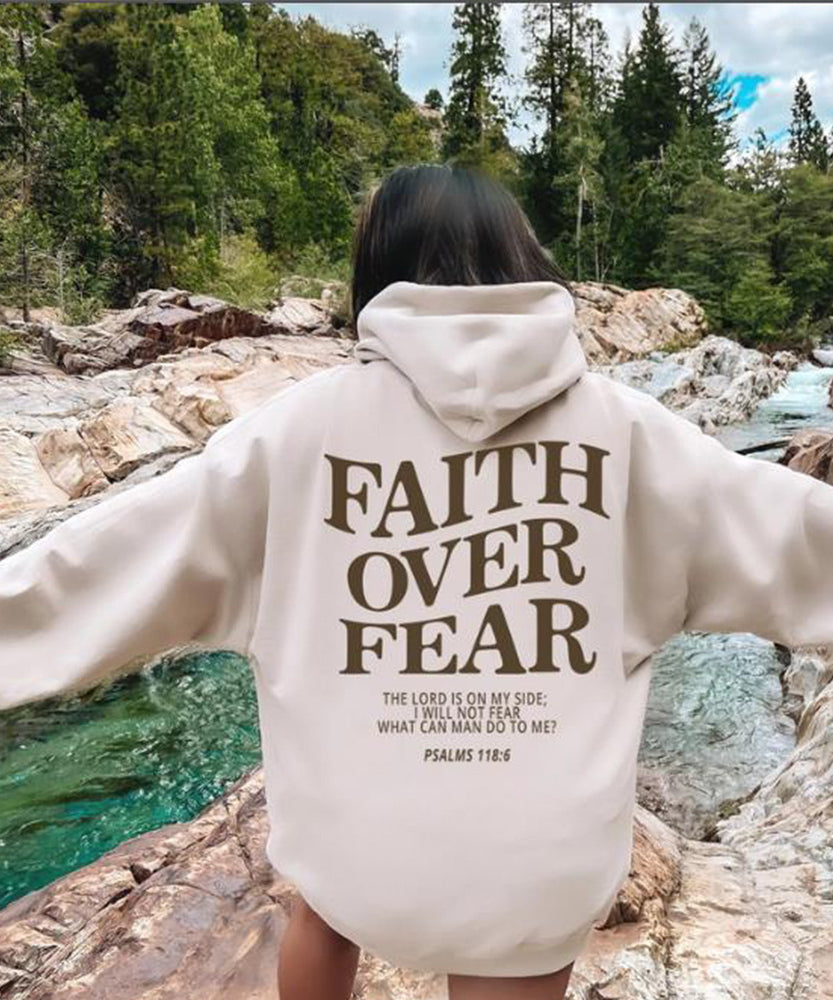 FAITH OVER FEAR Oversized Hoodie – Christian Streetwear Inspired by Psalm