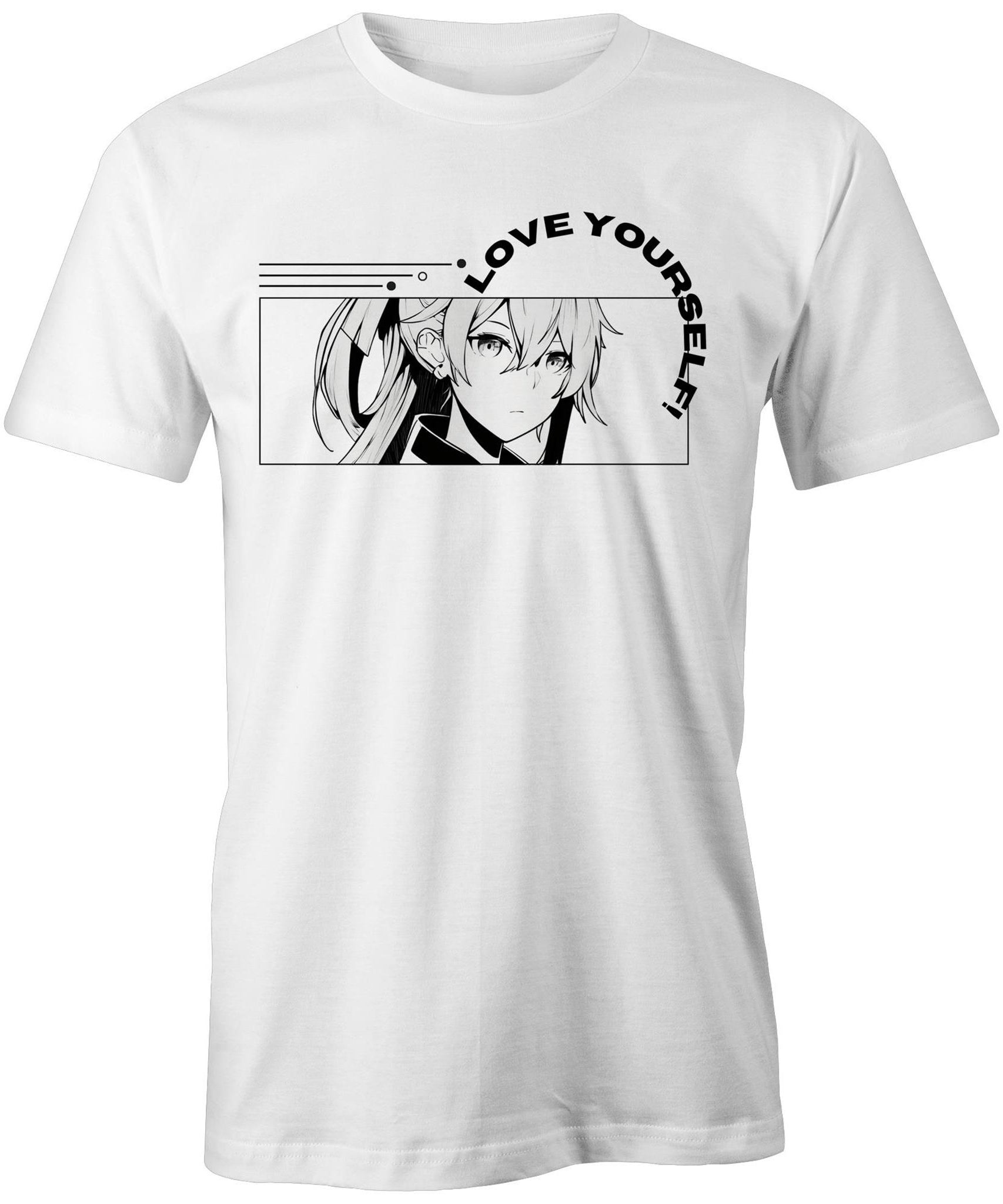 "Love Yourself" Anime-Inspired Minimalist Organic Tee  – For Men | ExceLux Edition