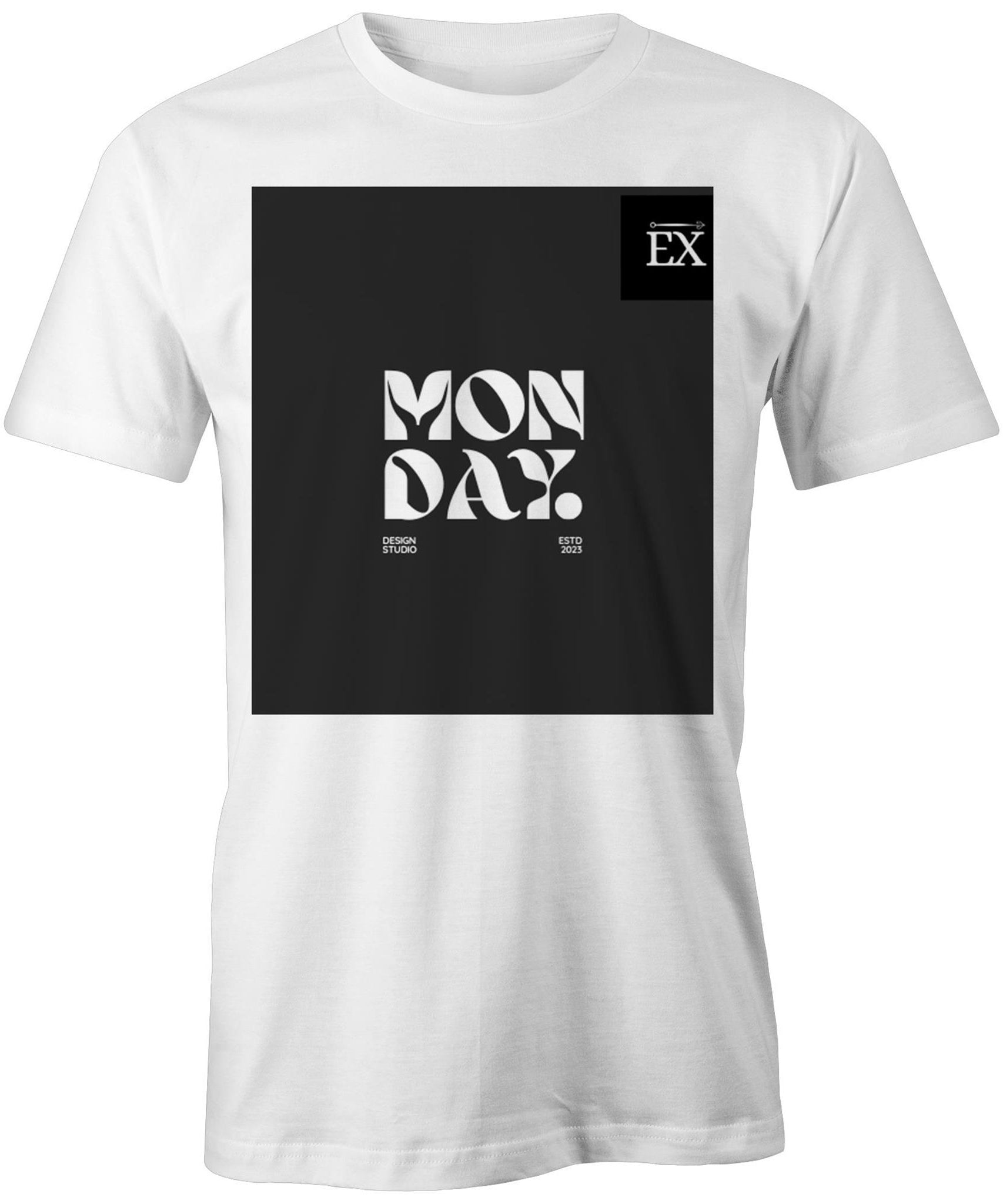 "MONDAY" | Graphic Printed Organic-100% Combed Cotton Tee  |  AS Colour Organic Tee For Men