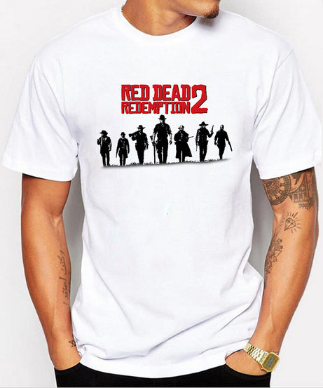 Red Dead Graphic Tee | Bold Print Casual Unisex T-Shirt