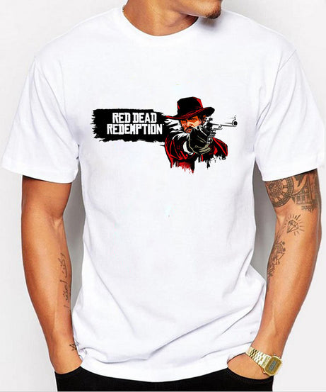 Red Dead Graphic Tee | Bold Print Casual Unisex T-Shirt