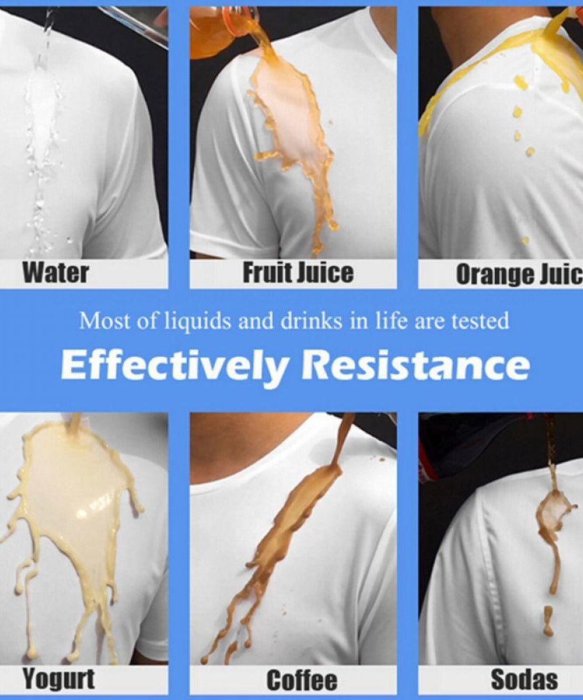 HydroShield™ Men's Waterproof T-Shirt – Anti-Stain | Quick-Dry | Breathable Comfort