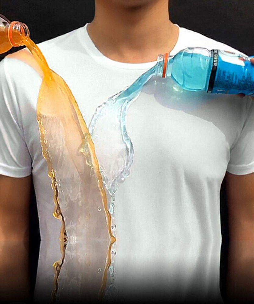 HydroShield™ Men's Waterproof T-Shirt – Anti-Stain | Quick-Dry | Breathable Comfort
