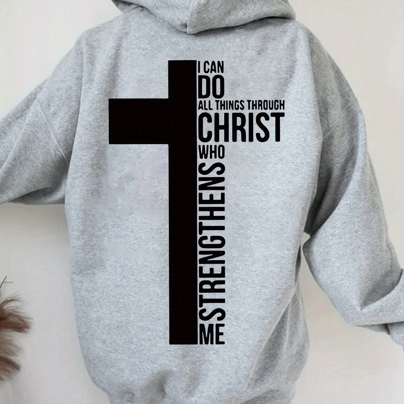 Faith Hoodie – “I Can Do All Things Through Christ” Philippians 4:13 Scripture Hoodie - ExceLux.