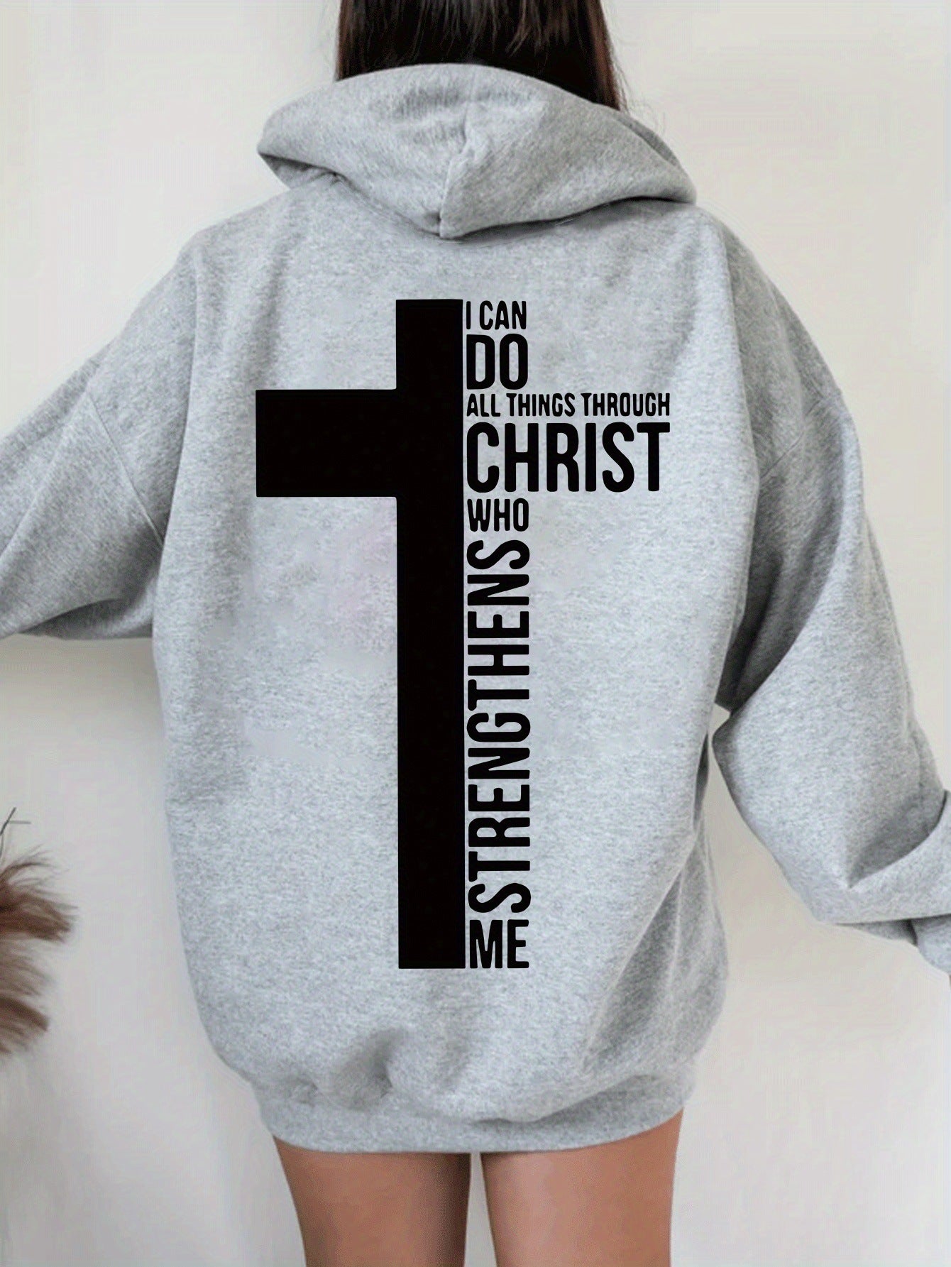 Faith Hoodie – “I Can Do All Things Through Christ” Philippians 4:13 Scripture Hoodie - ExceLux.