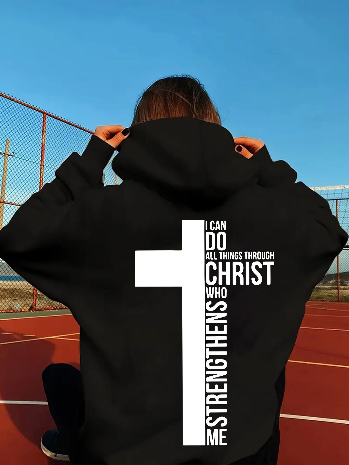 Faith Hoodie – “I Can Do All Things Through Christ” Philippians 4:13 Scripture Hoodie - ExceLux.