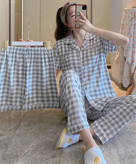 ExceLux's Pure Milk Silk fabrics || Floral Dream Korean-Style Australian Summer Pajama Set for Women