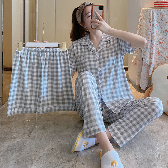 ExceLux's Pure Milk Silk fabrics || Floral Dream Korean-Style Australian Summer Pajama Set for Women