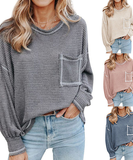 Oversized Pocket Top – Relaxed Drop Shoulder Style