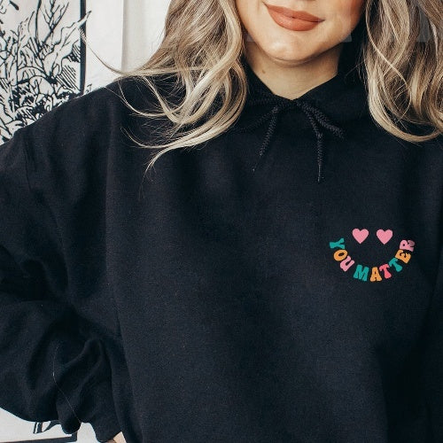 “Dear Person Behind Me” Inspirational Quote Hoodie – Colorful Positive Message Pullover