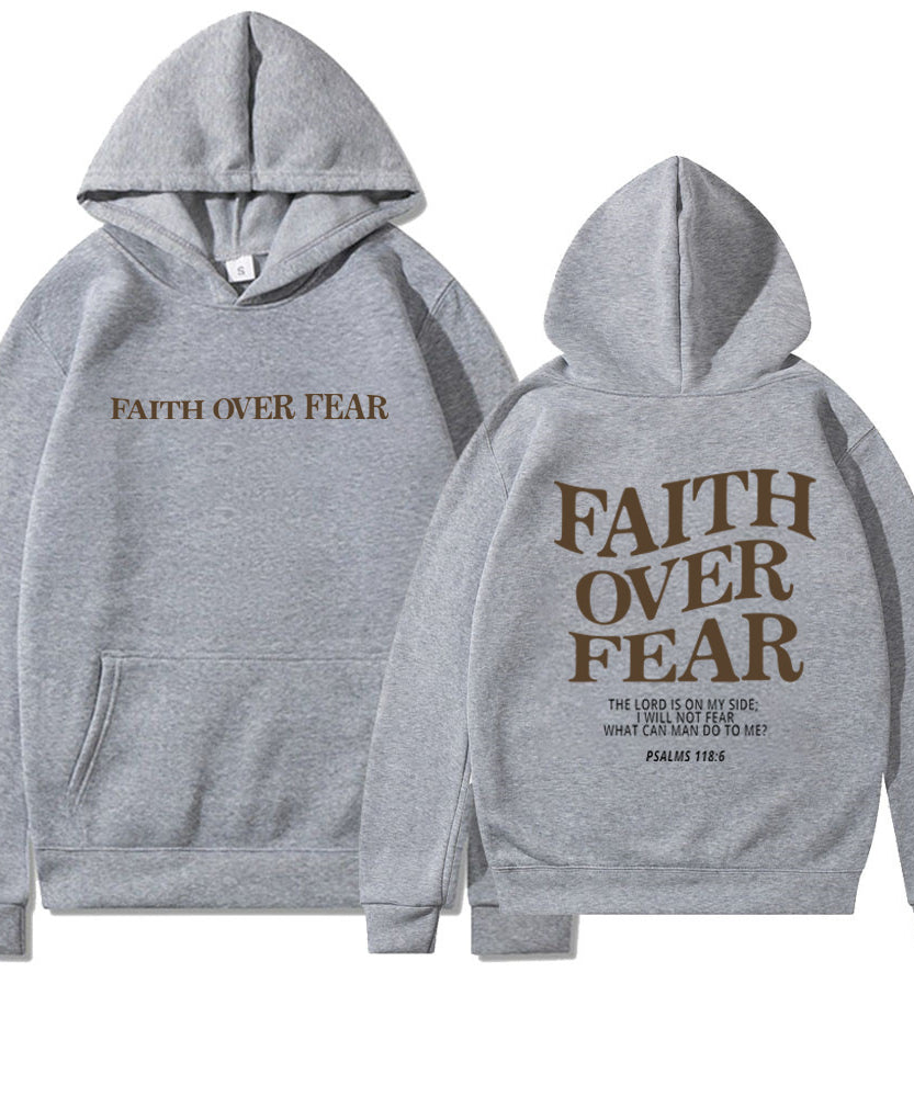 FAITH OVER FEAR Oversized Hoodie – Christian Streetwear Inspired by Psalm