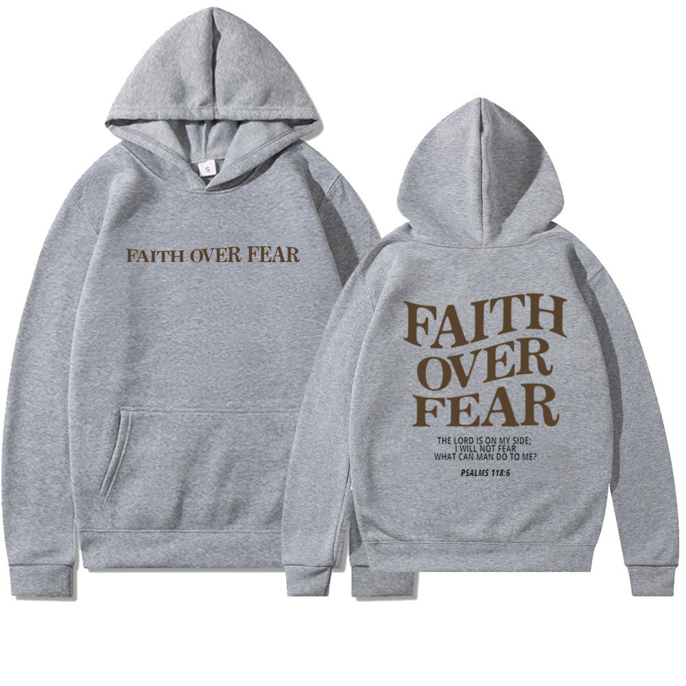 FAITH OVER FEAR Oversized Hoodie – Christian Streetwear Inspired by Psalm