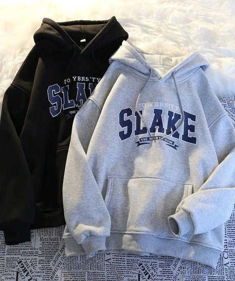 SLAKE Embroidered Oversized Hoodie – Vintage Varsity Streetwear