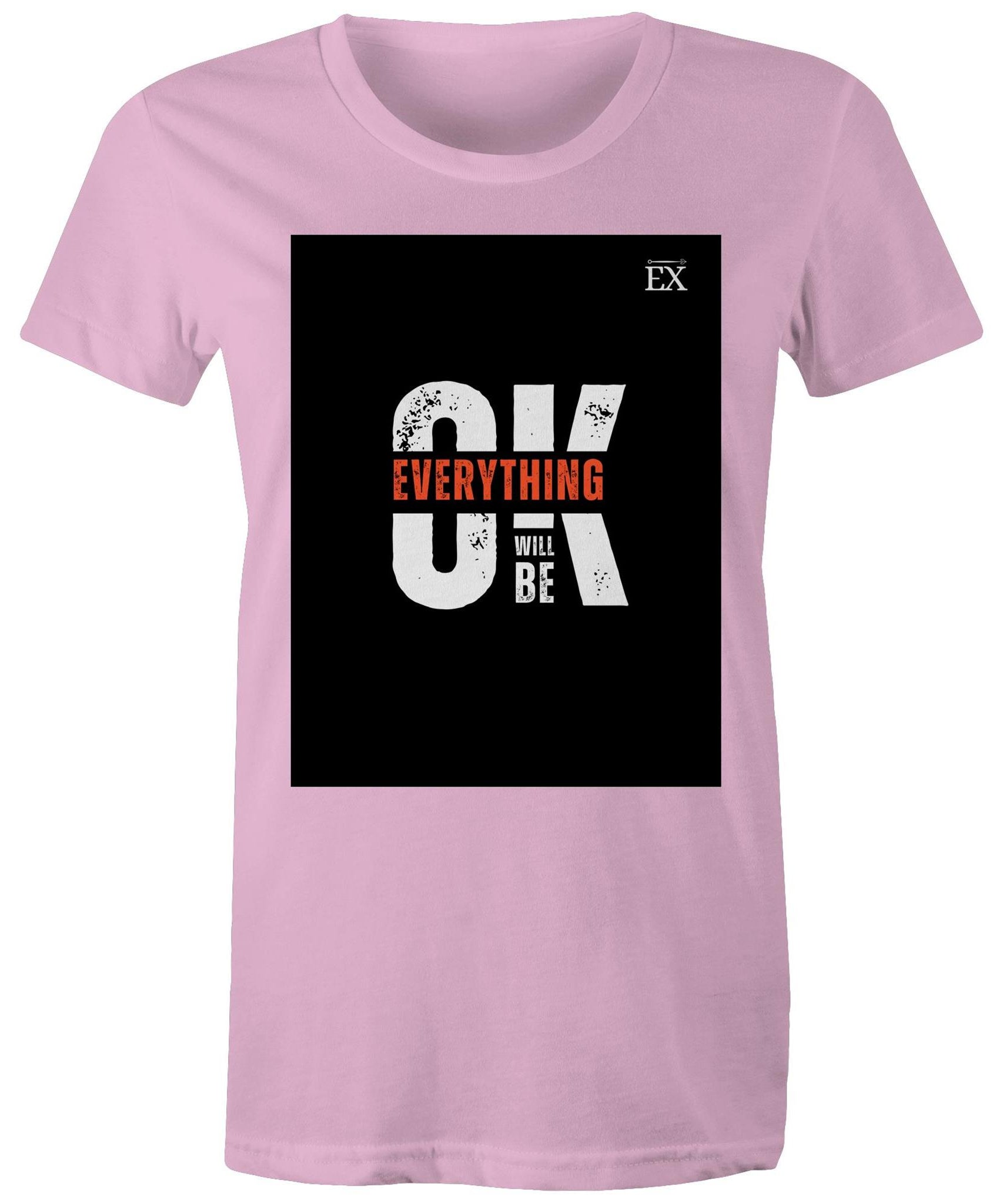 "Everything Will Be OK"  | OK Graphic T-Shirt – ExceLux Cosmic Series | women's Tee