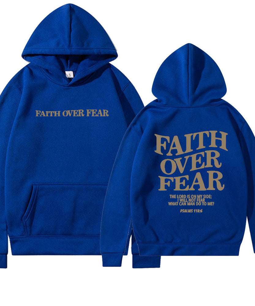 FAITH OVER FEAR Oversized Hoodie – Christian Streetwear Inspired by Psalm