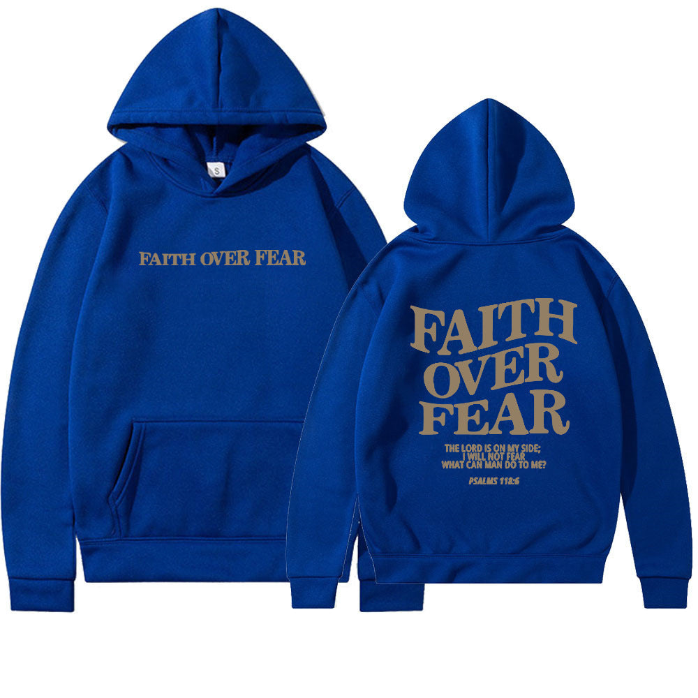 FAITH OVER FEAR Oversized Hoodie – Christian Streetwear Inspired by Psalm