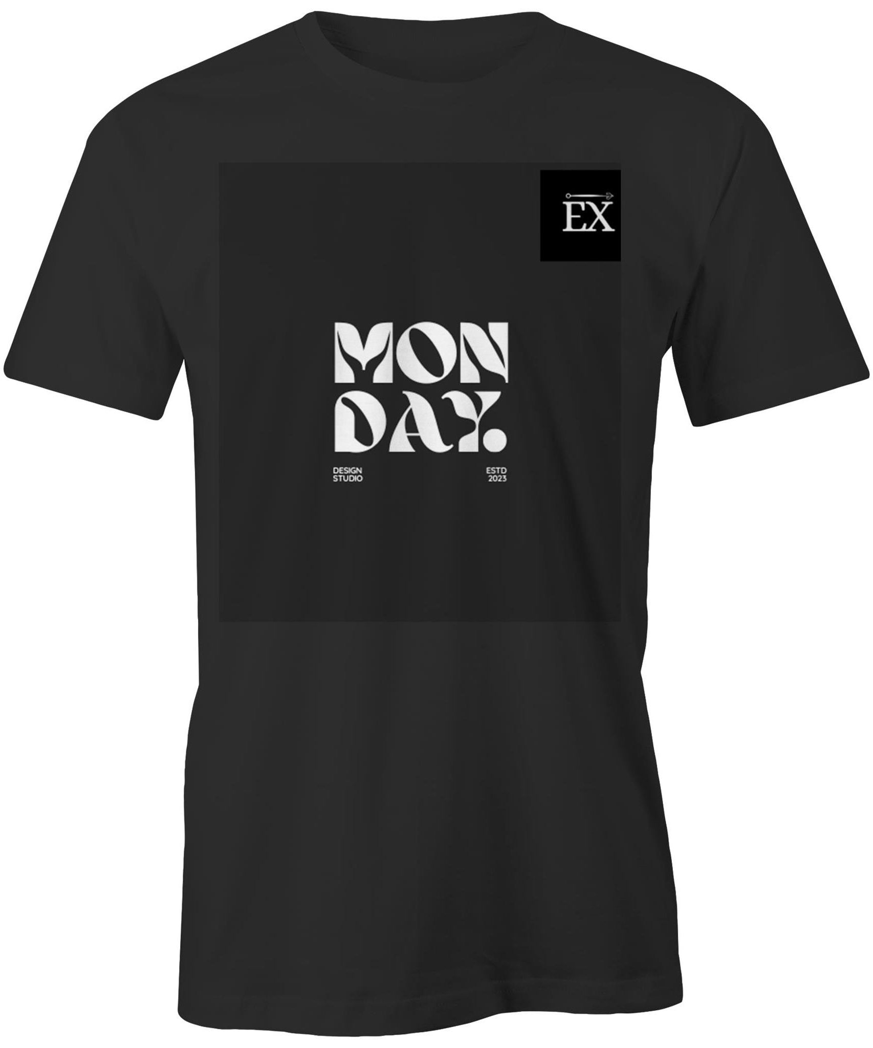 "MONDAY" | Graphic Printed Organic-100% Combed Cotton Tee  |  AS Colour Organic Tee For Men