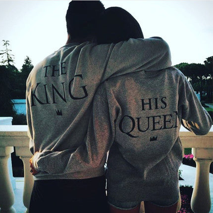 "His Queen & The King" Matching Couple Sweatshirts – Cozy Couple Goals