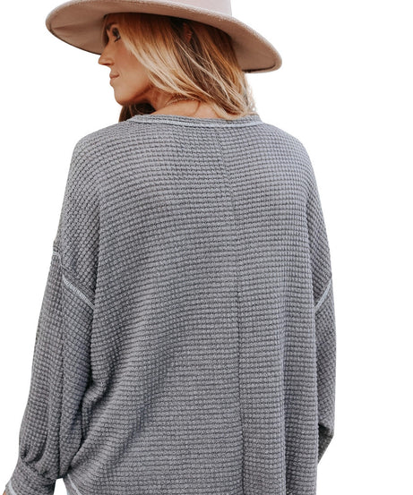Harper Waffle Knit Top – Comfy Clothing for Women