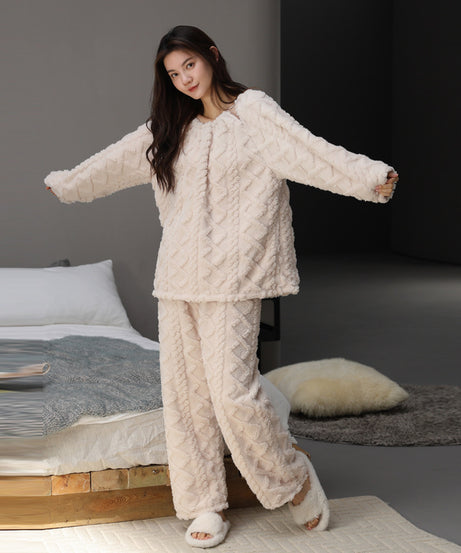 Warm Winter Loungewear Women's Suit