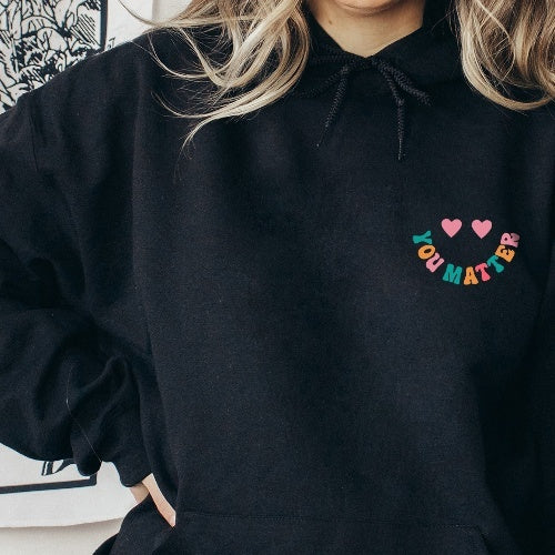 “Dear Person Behind Me” Inspirational Quote Hoodie – Colorful Positive Message Pullover