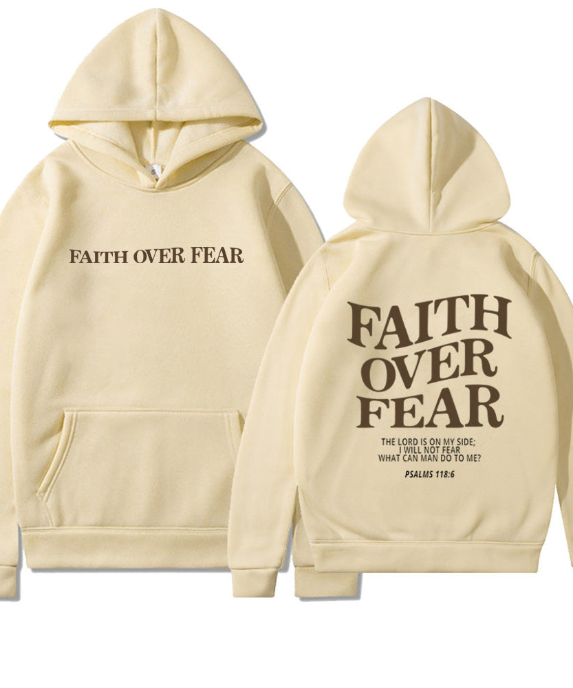 FAITH OVER FEAR Oversized Hoodie – Christian Streetwear Inspired by Psalm