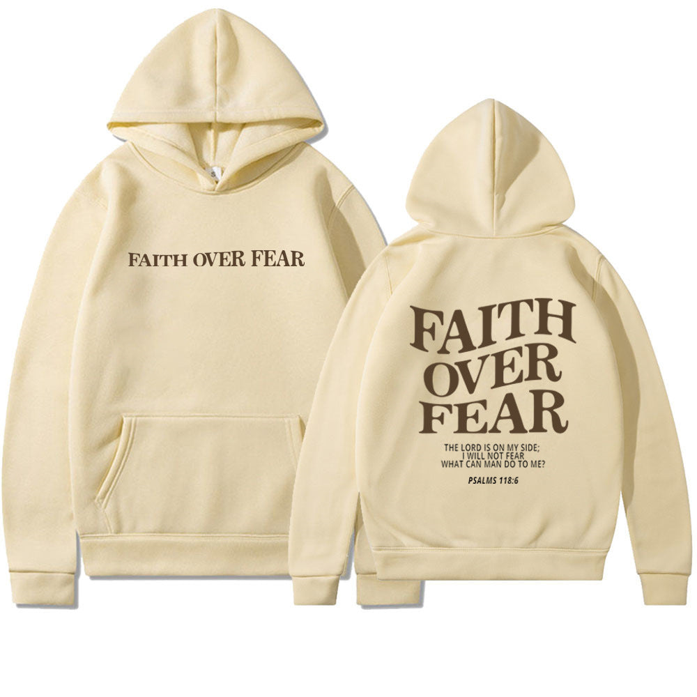 FAITH OVER FEAR Oversized Hoodie – Christian Streetwear Inspired by Psalm