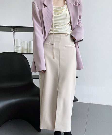 Tailored High-Waisted Pencil Skirt – Minimal Chic Elegance