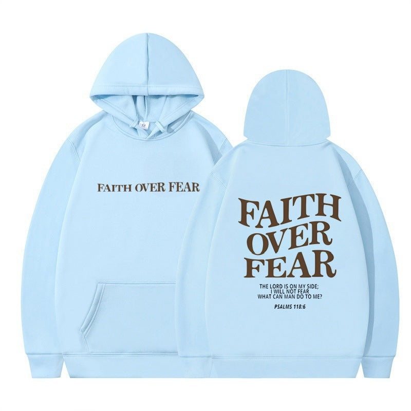 FAITH OVER FEAR Oversized Hoodie – Christian Streetwear Inspired by Psalm